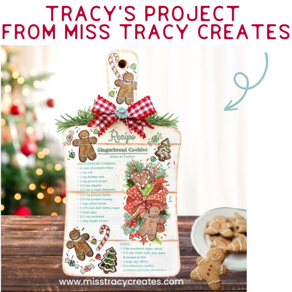 "Gingerbread Cookies" Holiday Cutting Board Pallet Sign Supply Kit