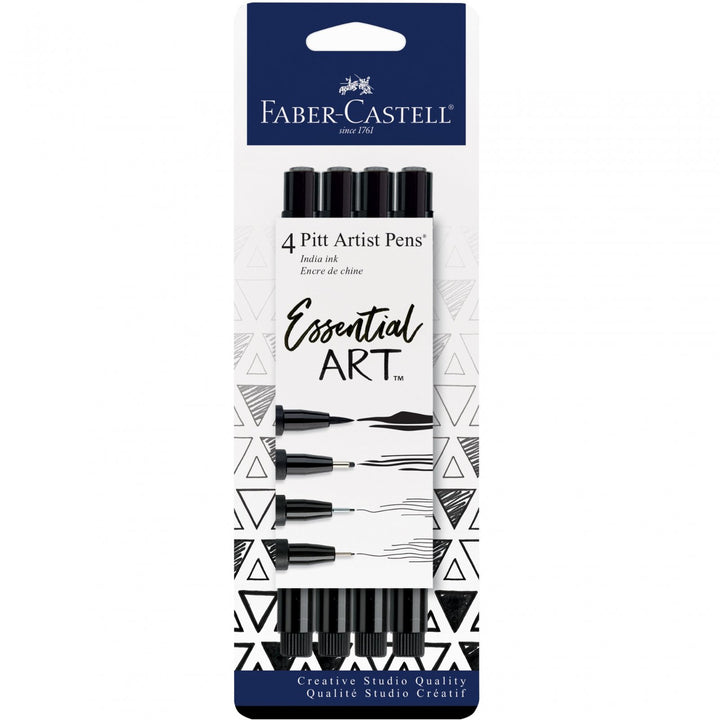 Faber Castell Pitt Pen Essential Artist Set- Black