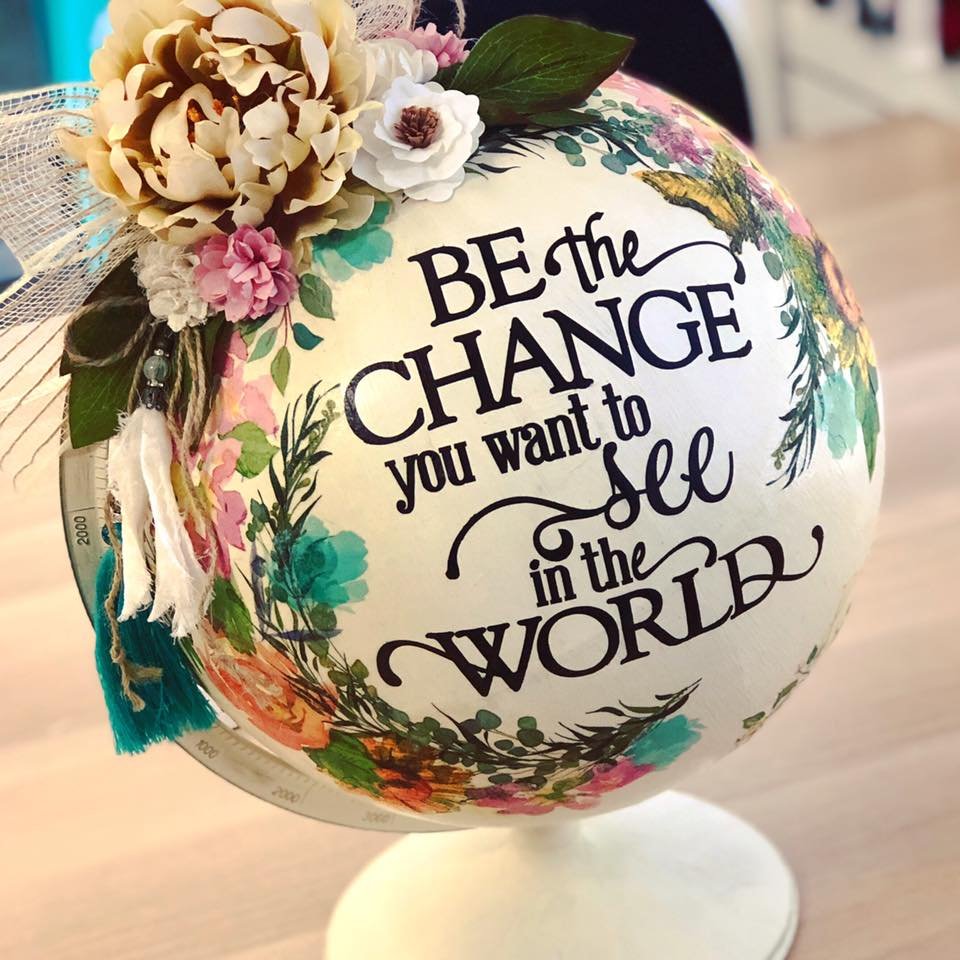 Custom Vinyl Cut - Saying for Globe Project