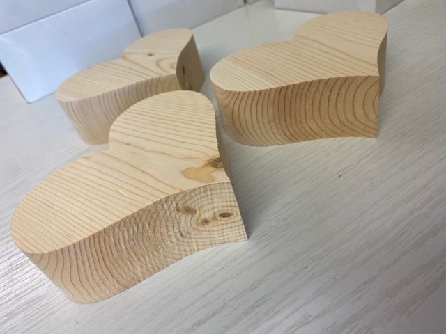 Mini Chunky Wood Heart