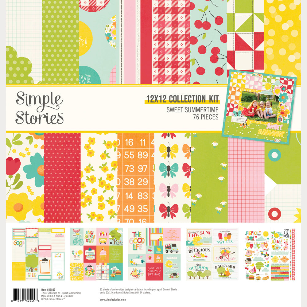 Simple Stories Sweet Summertime 12x12 Paper Collection Kit
