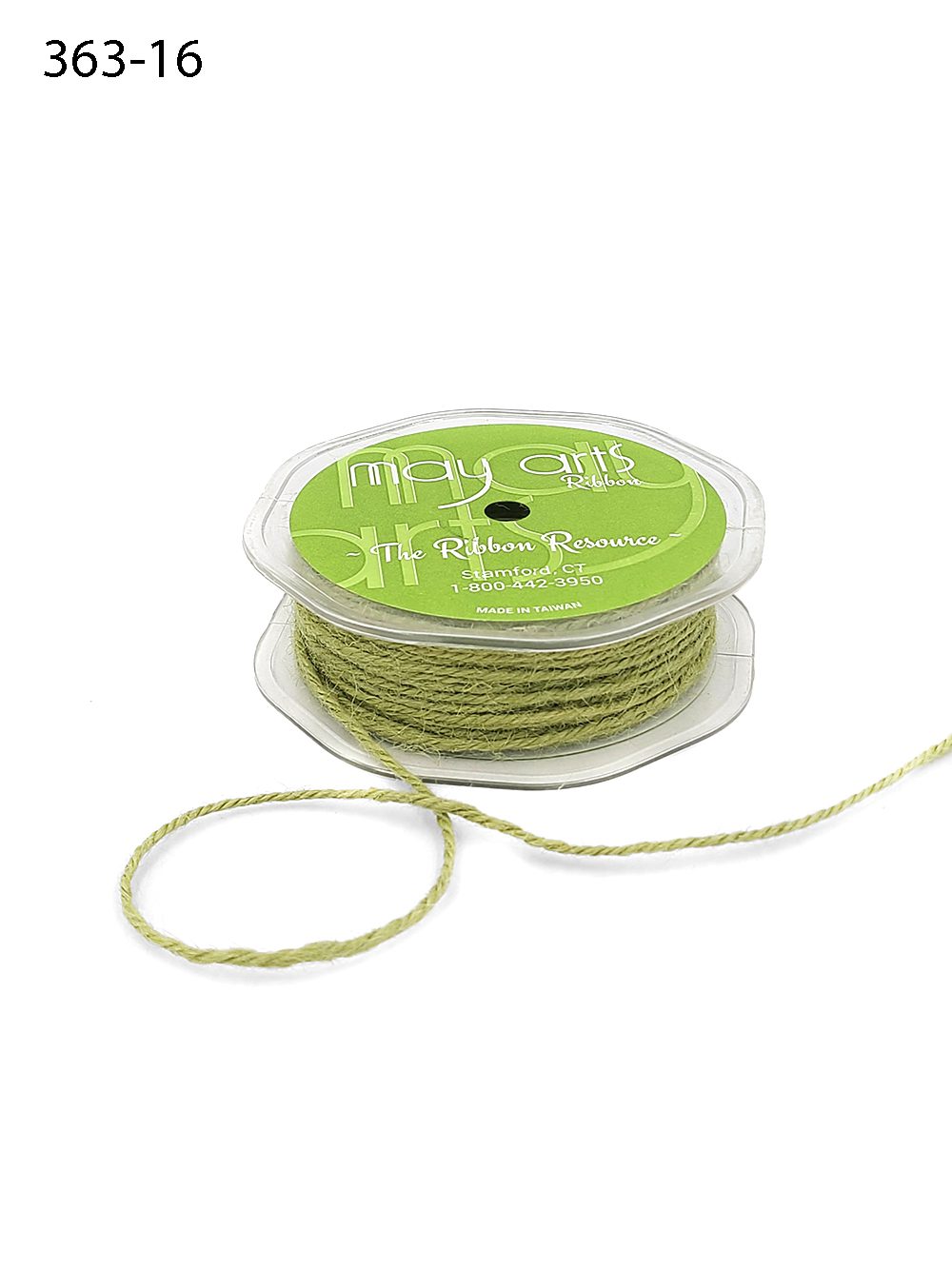 Ribbon by the Yard - Green Jute