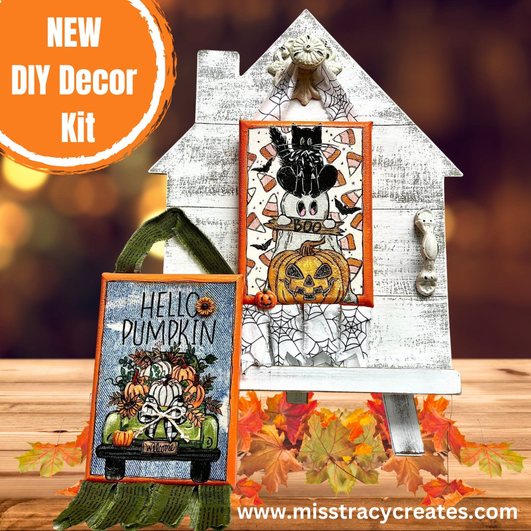 Welcome Home: Seasonal Canvas Display DIY Decor Kit  - Halloween/Autumn