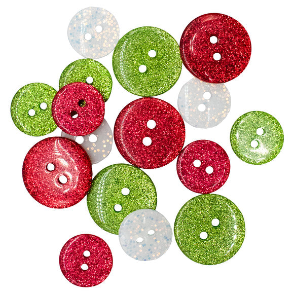Buttons Galore - Santa's Sparkle Set