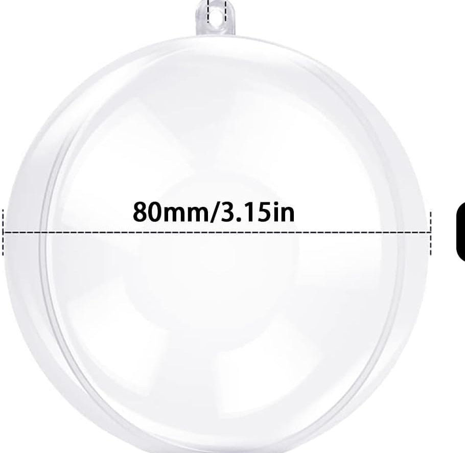 Clear Plastic Ornament (1 Ornament 2pc)