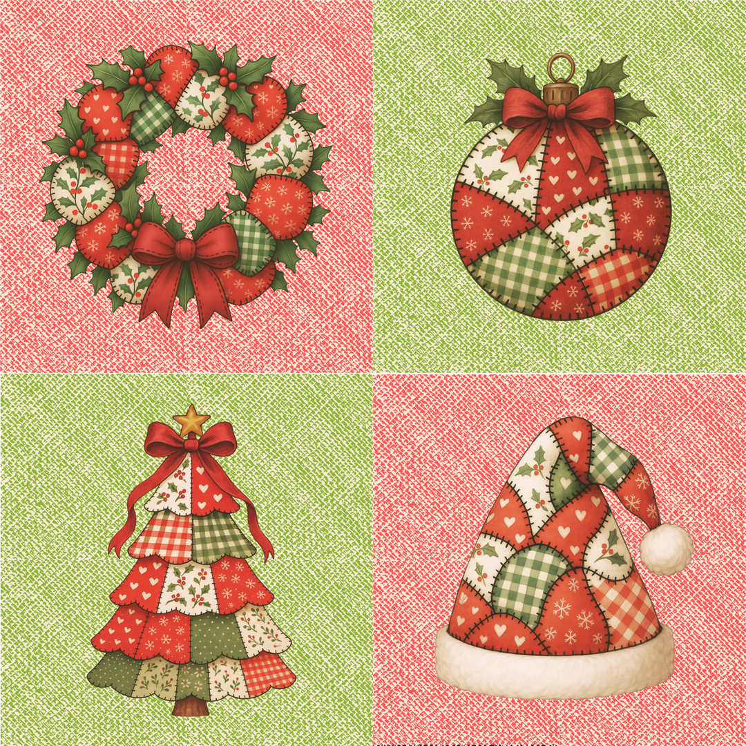 FFC Special Napkin Offer -  Stitched Christmas Napkins (sold in sets of 2)