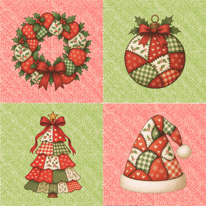 FFC Special Napkin Offer -  Stitched Christmas Napkins (sold in sets of 2)
