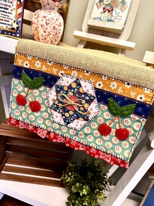 Fabric Fan Club- June 2026: Sweet Liberty Stitching Kit -Summer Table Runner