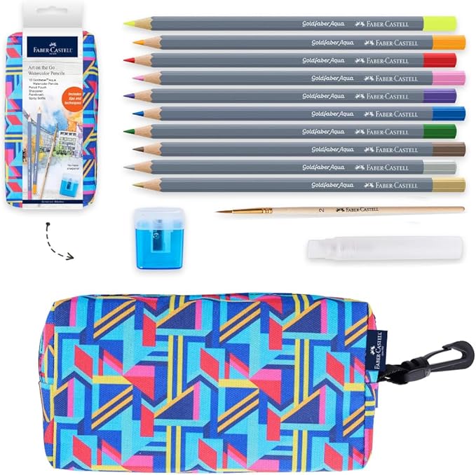 Faber Castell Art on the Go Watercolor Pencils & Bag