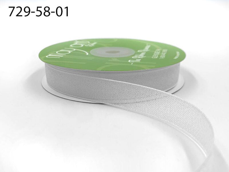 Ribbon by the Yard - White Semi-Sheer Shimmer Woven Ribbon