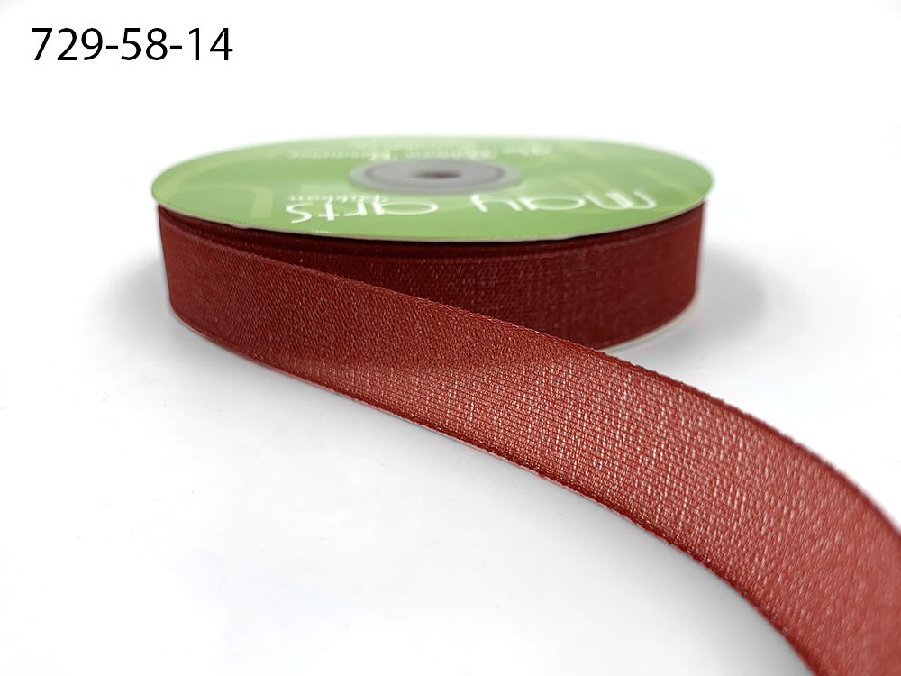 Ribbon by the Yard - Red Semi-Sheer Shimmer Woven Ribbon