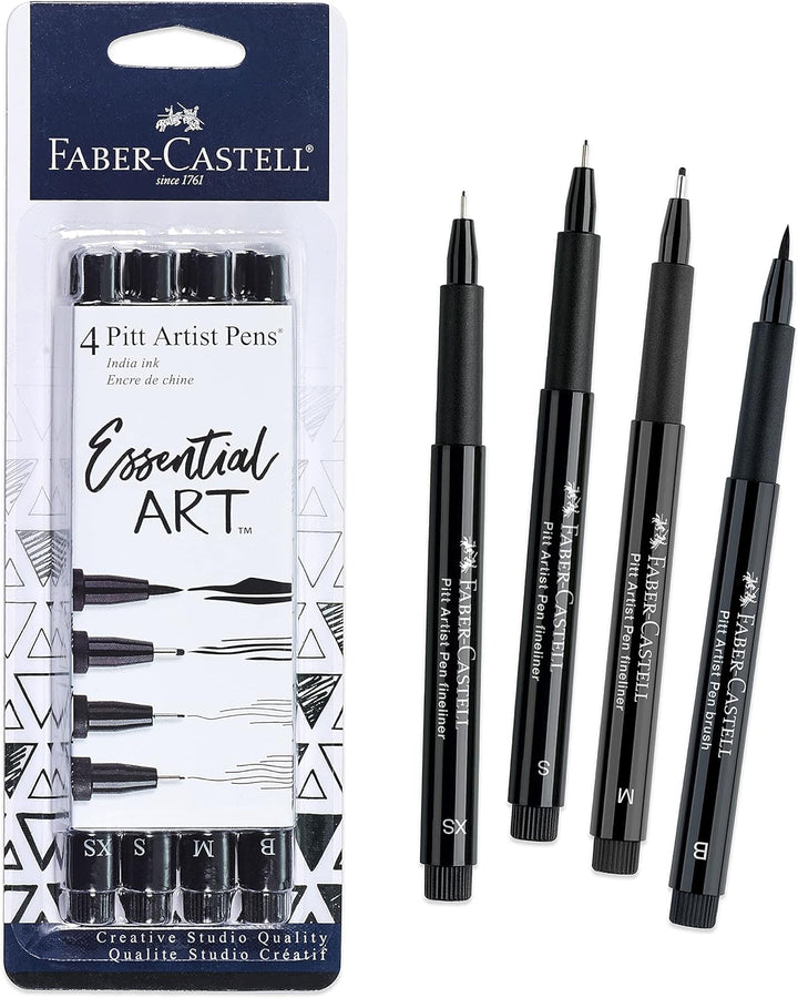 Faber Castell Pitt Pen Essential Artist Set- Black