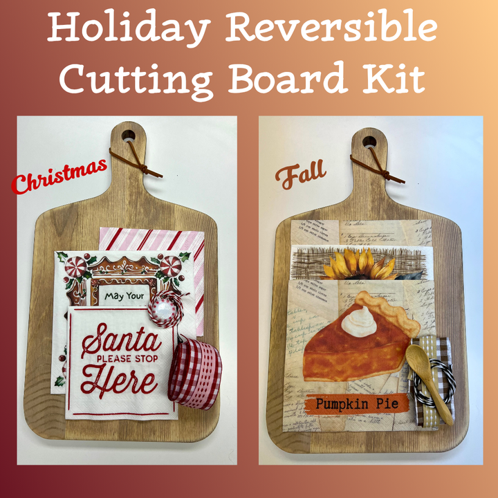 Holiday Reversible Cutting Board DIY Decor Kit