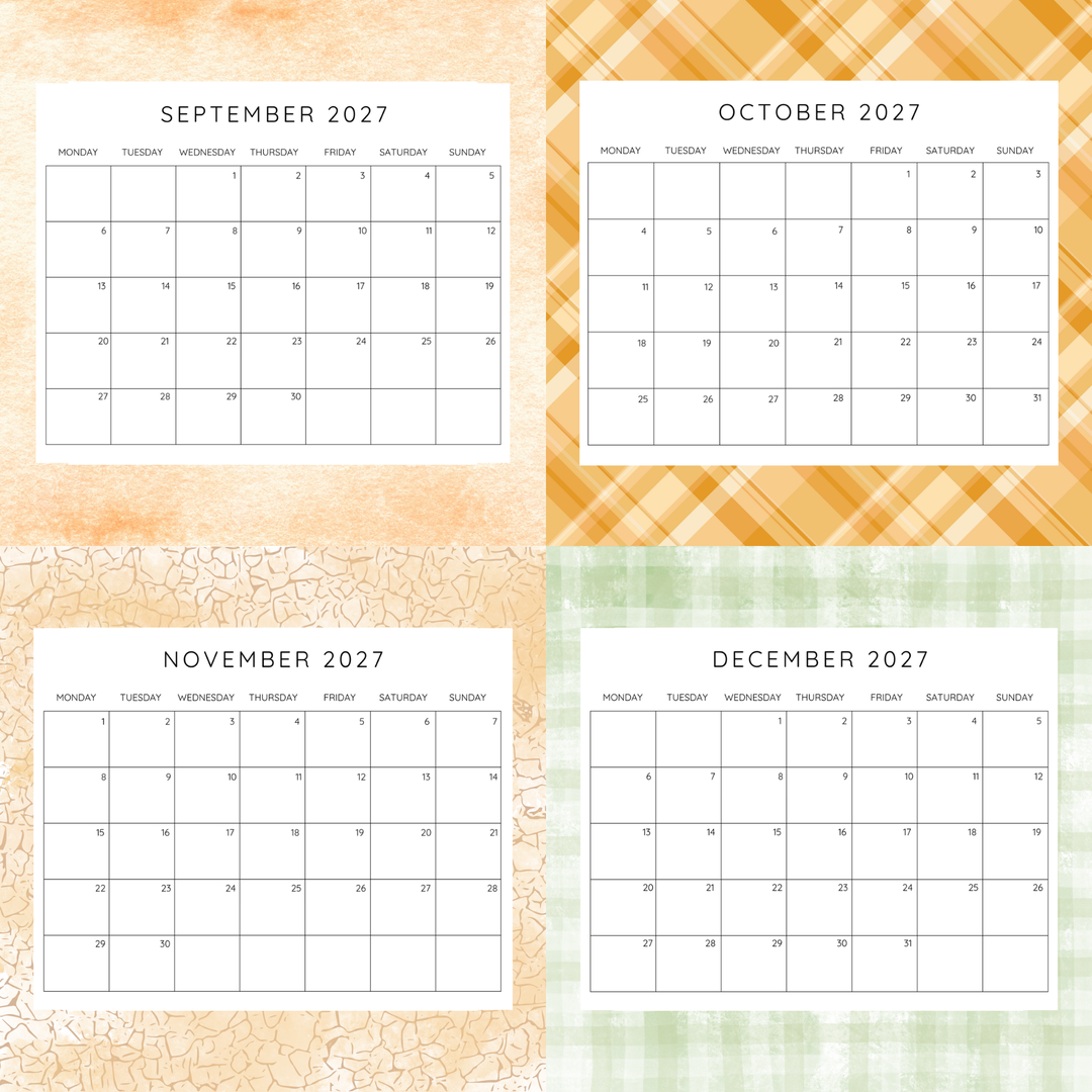 Create your Year 2027 Calendar Specialty Napkin Set