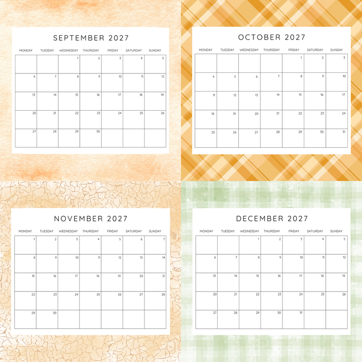 Create your Year 2027 Calendar Specialty Napkin Set