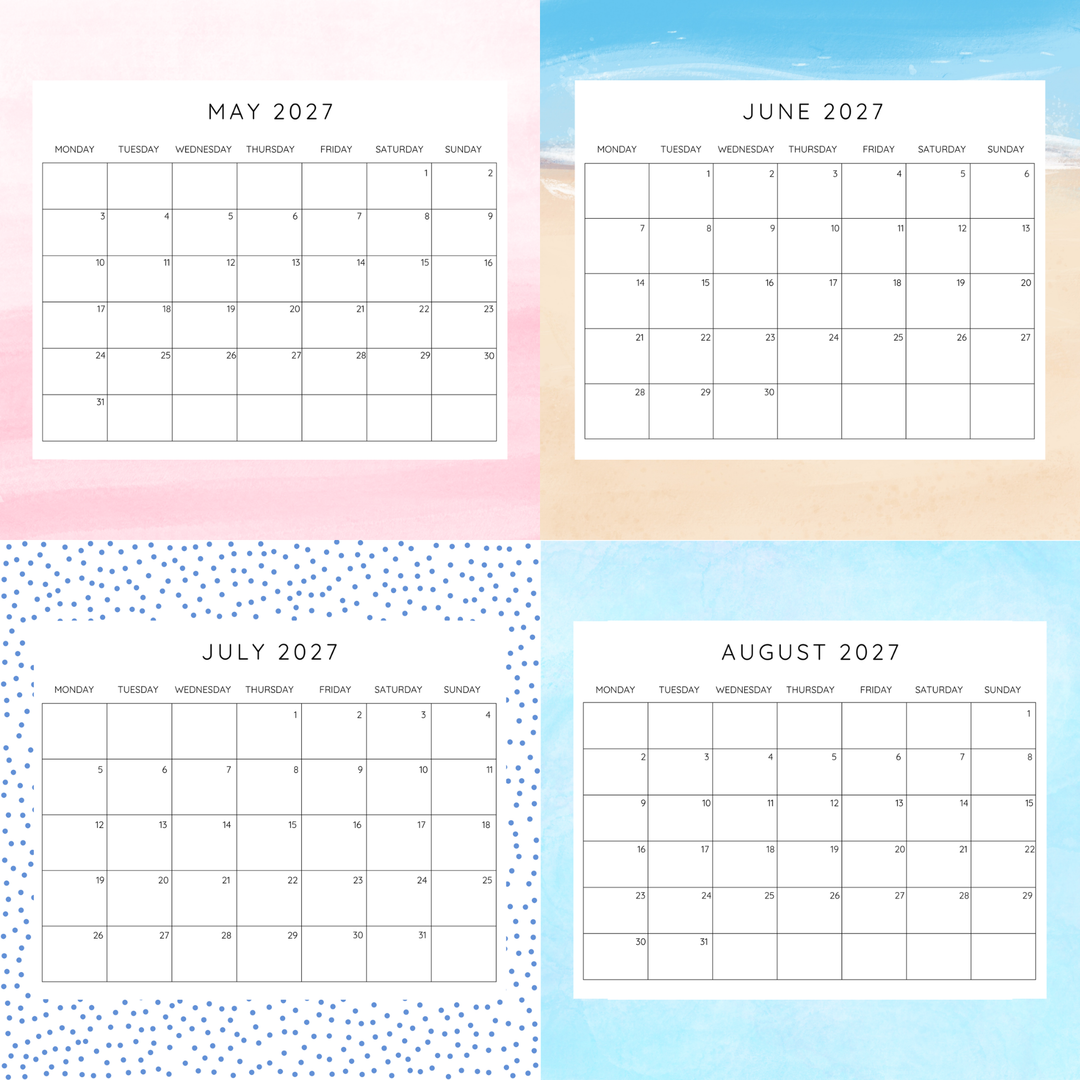 Create your Year 2027 Calendar Specialty Napkin Set