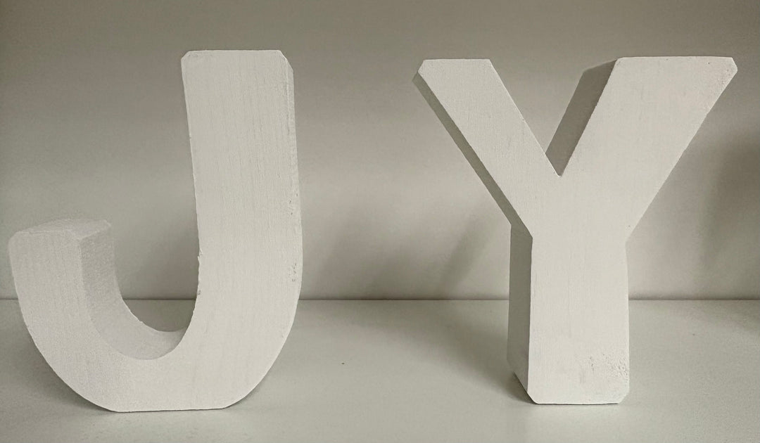 Wood Letters: J and Y