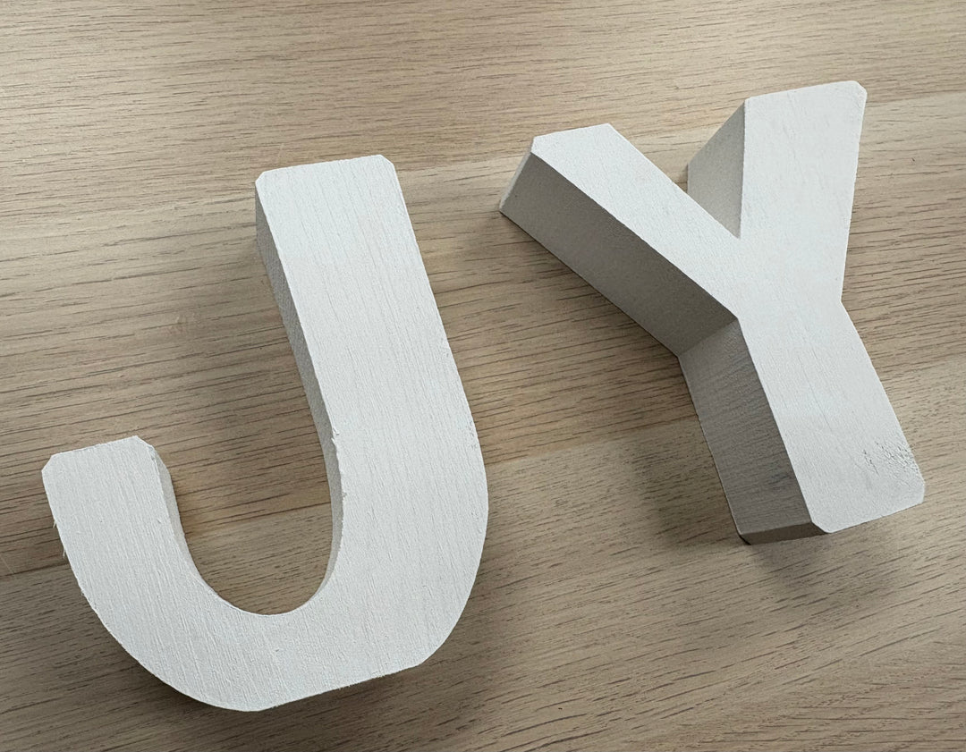Wood Letters: J and Y