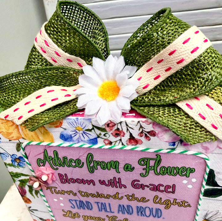 Advice from a Flower Napkin Art Canvas Kit