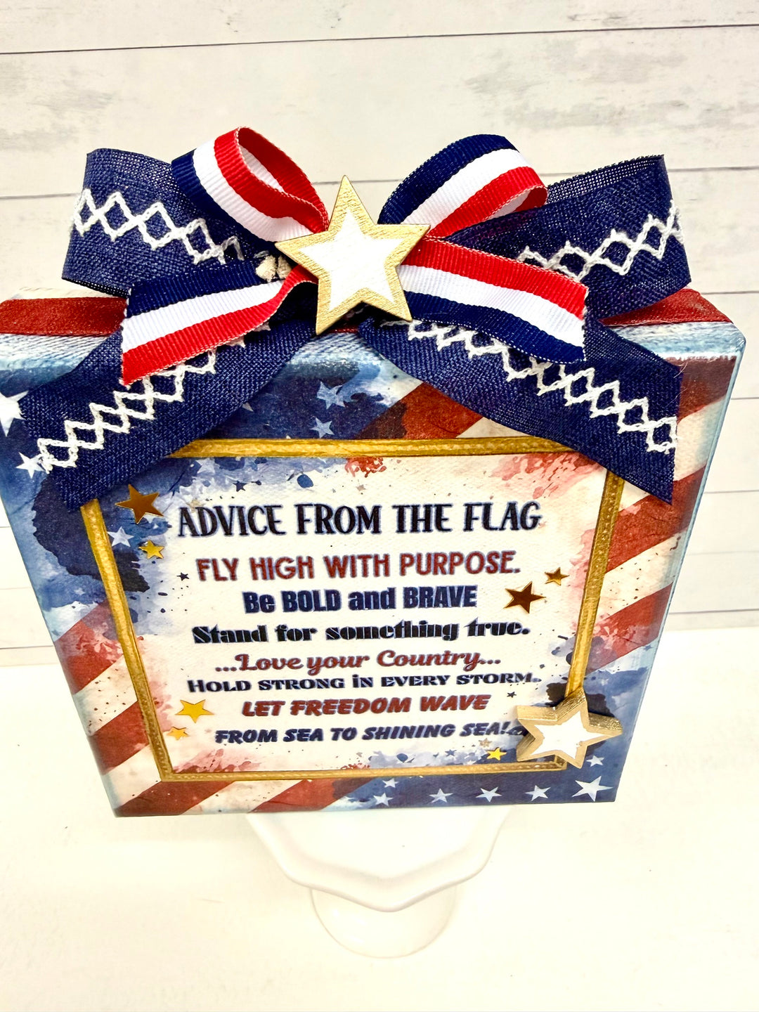 Advice from a Flag Napkin Art Canvas Kit