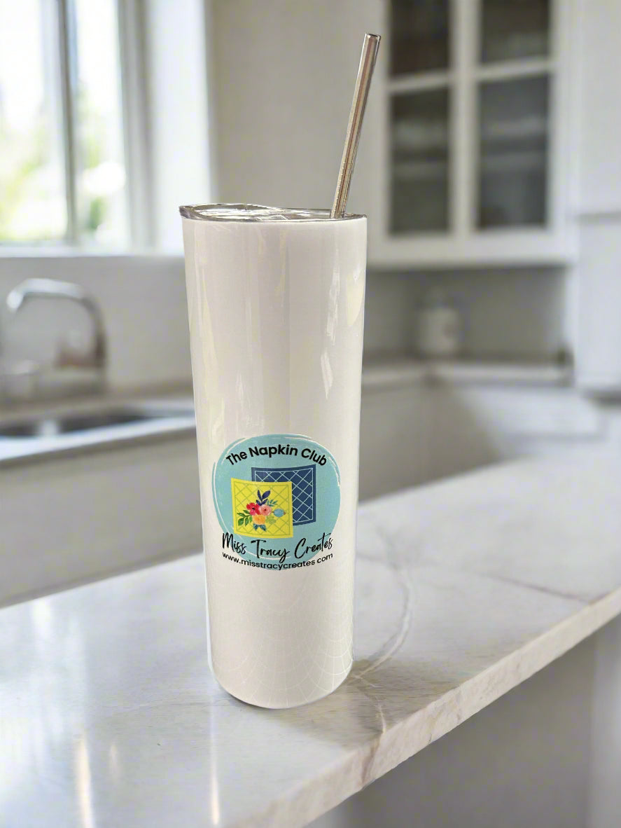 Napkin Club White Tumblers - 20 oz