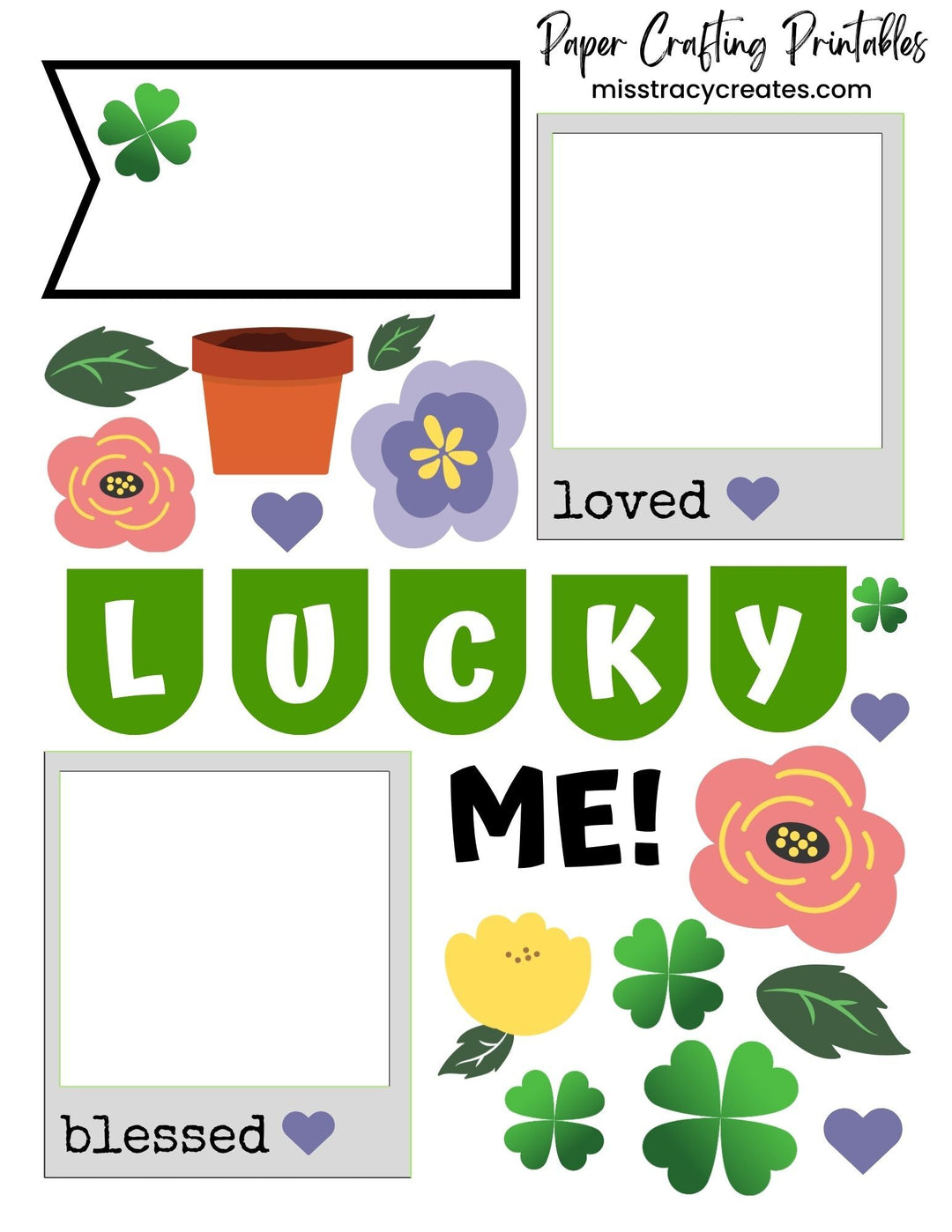 Lucky Me - Paper Crafting Printable