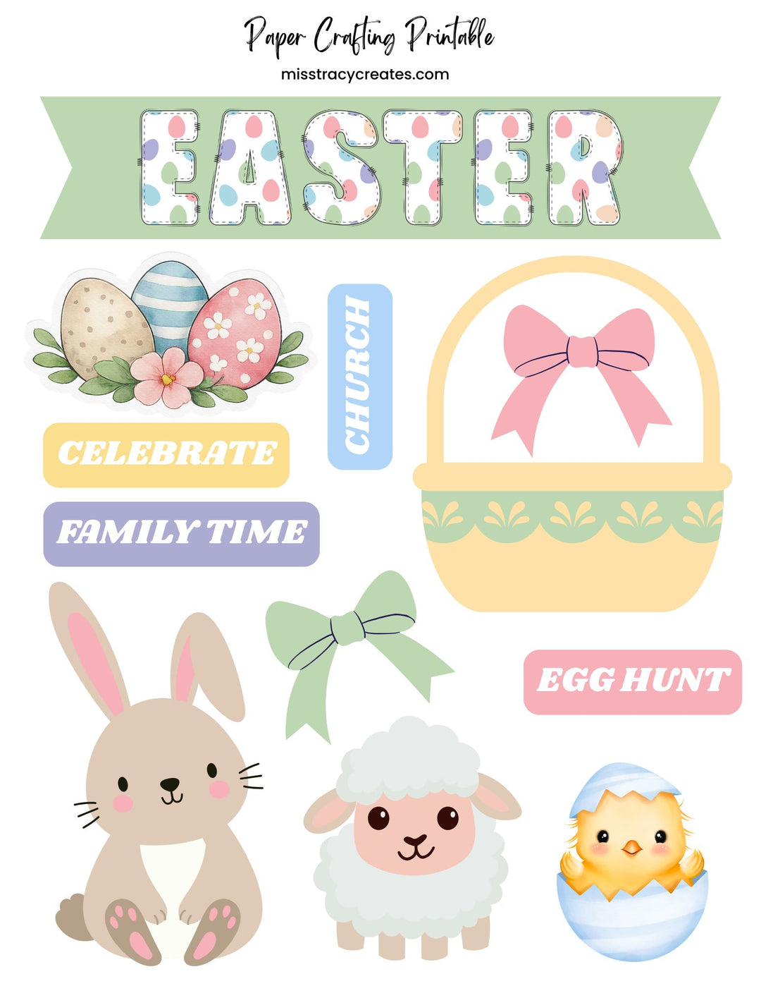 Easter Time - Paper Crafting Printable