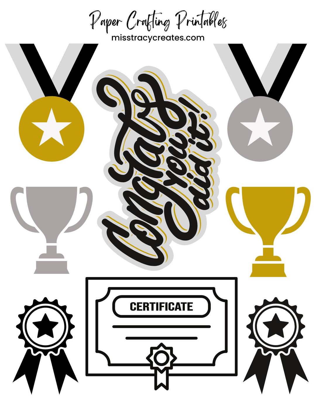 Accomplishment - Paper Crafting Printable