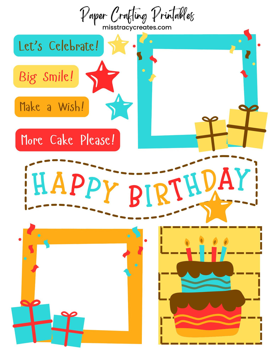 Birthday1 - Paper Crafting Printable