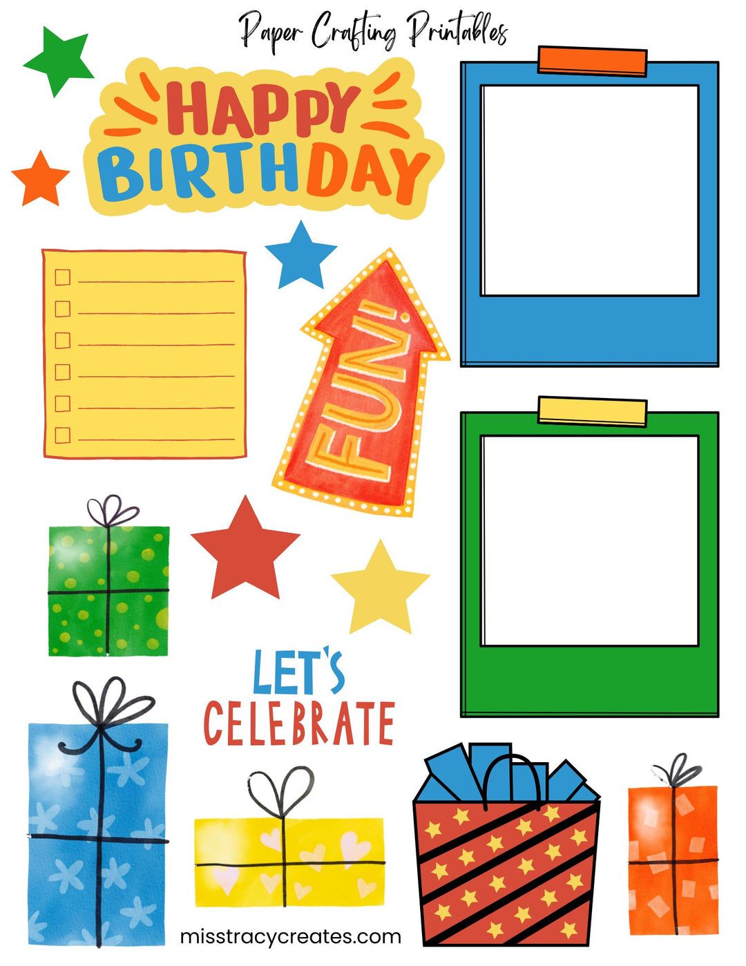 Birthday2 - Paper Crafting Printable