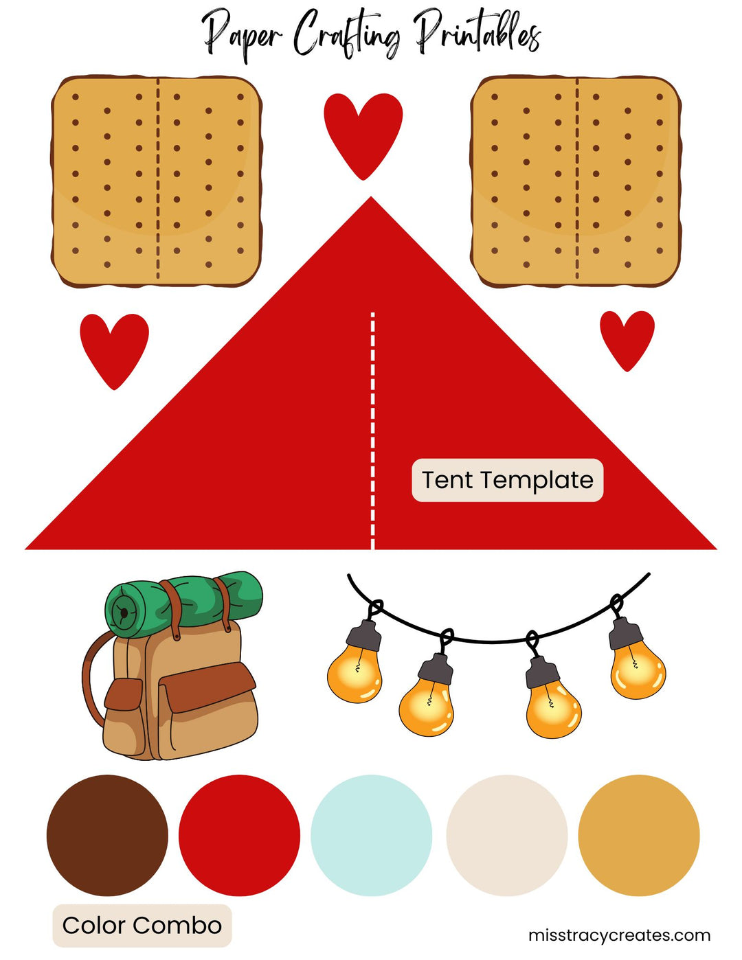 Campfire S'Mores - Paper Crafting Printable