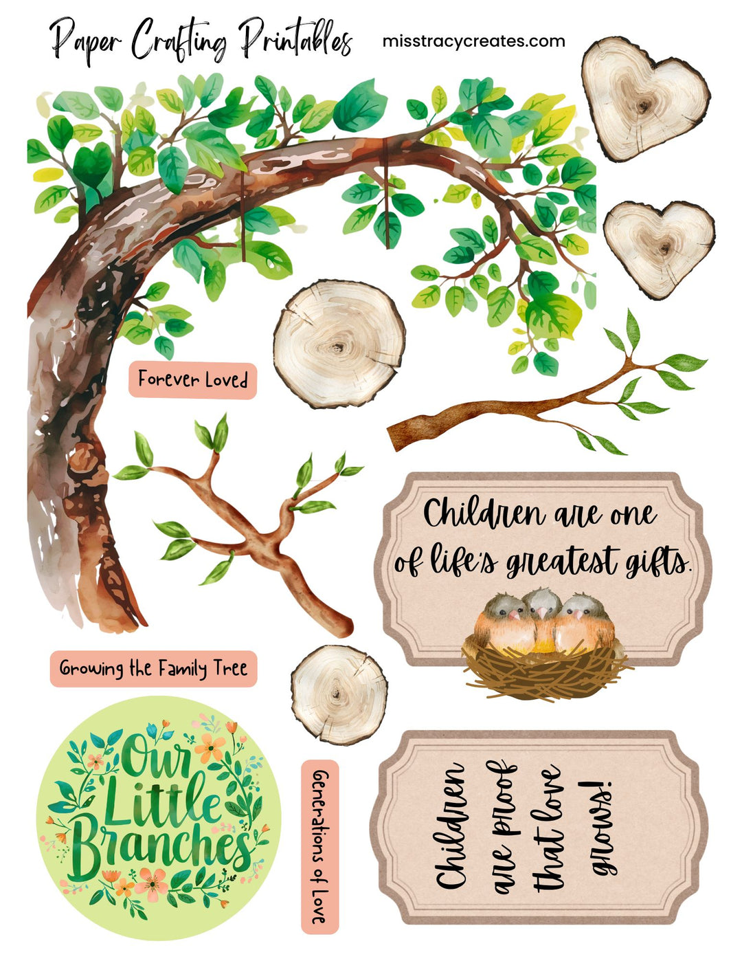 Children1 - Paper Crafting Printable