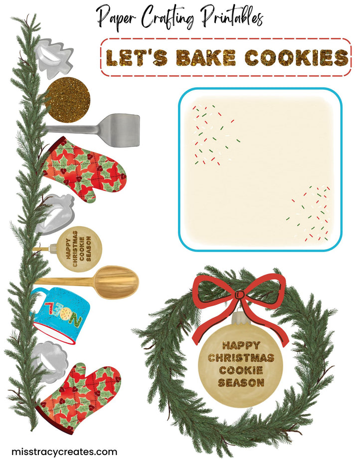 Christmas Cookie Season - Paper Crafting Printable