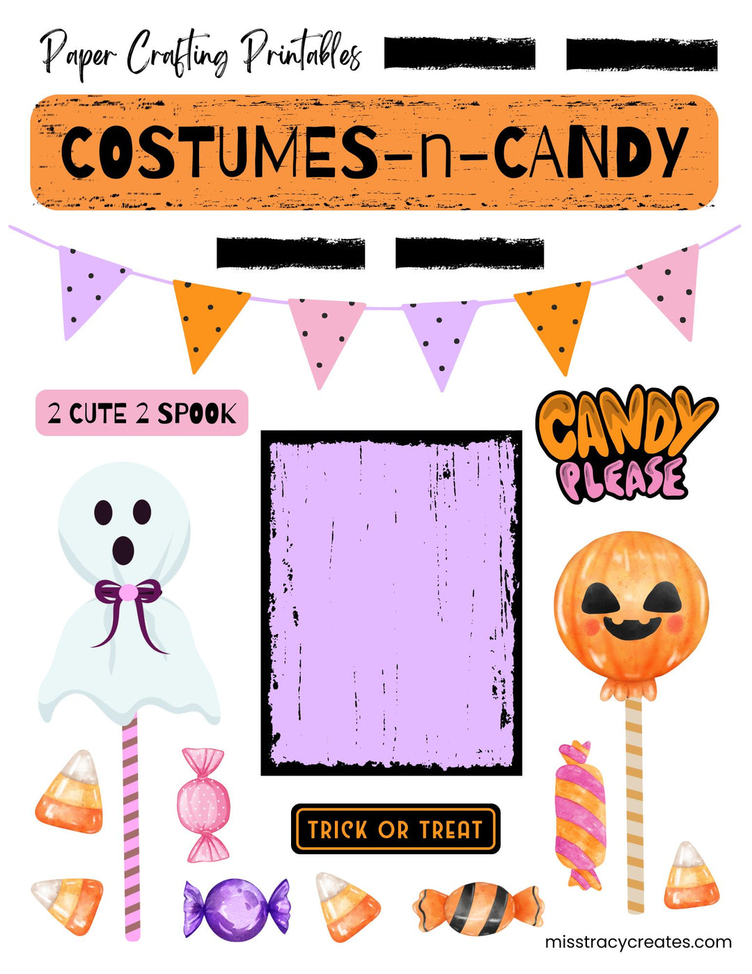 Costumes-n-Candy - Paper Crafting Printable