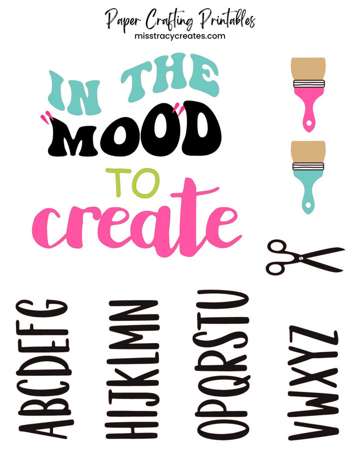 Crafty Zipper Bags - Paper Crafting Printable