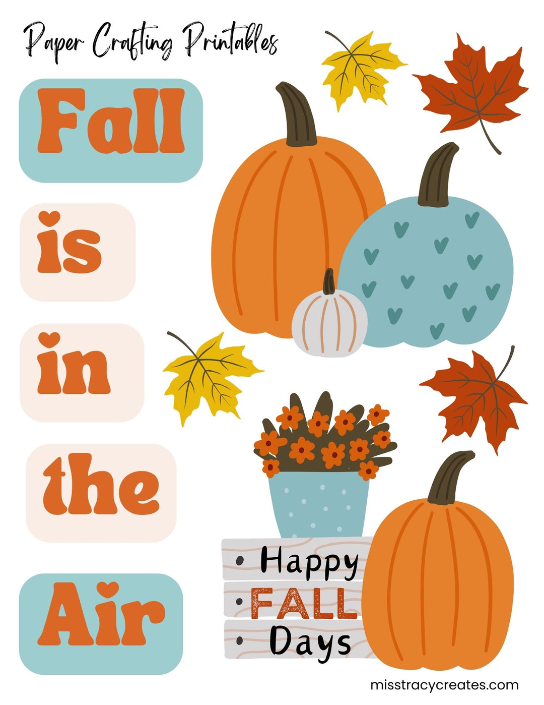 Fall is in the Air - Paper Crafting Printable