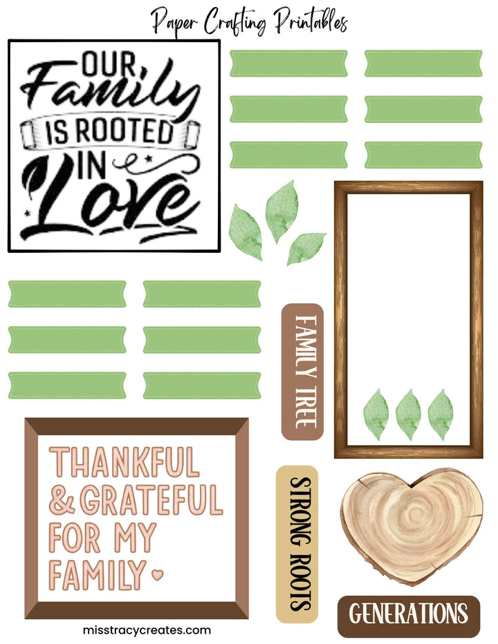 Family Tree - Paper Crafting Printable