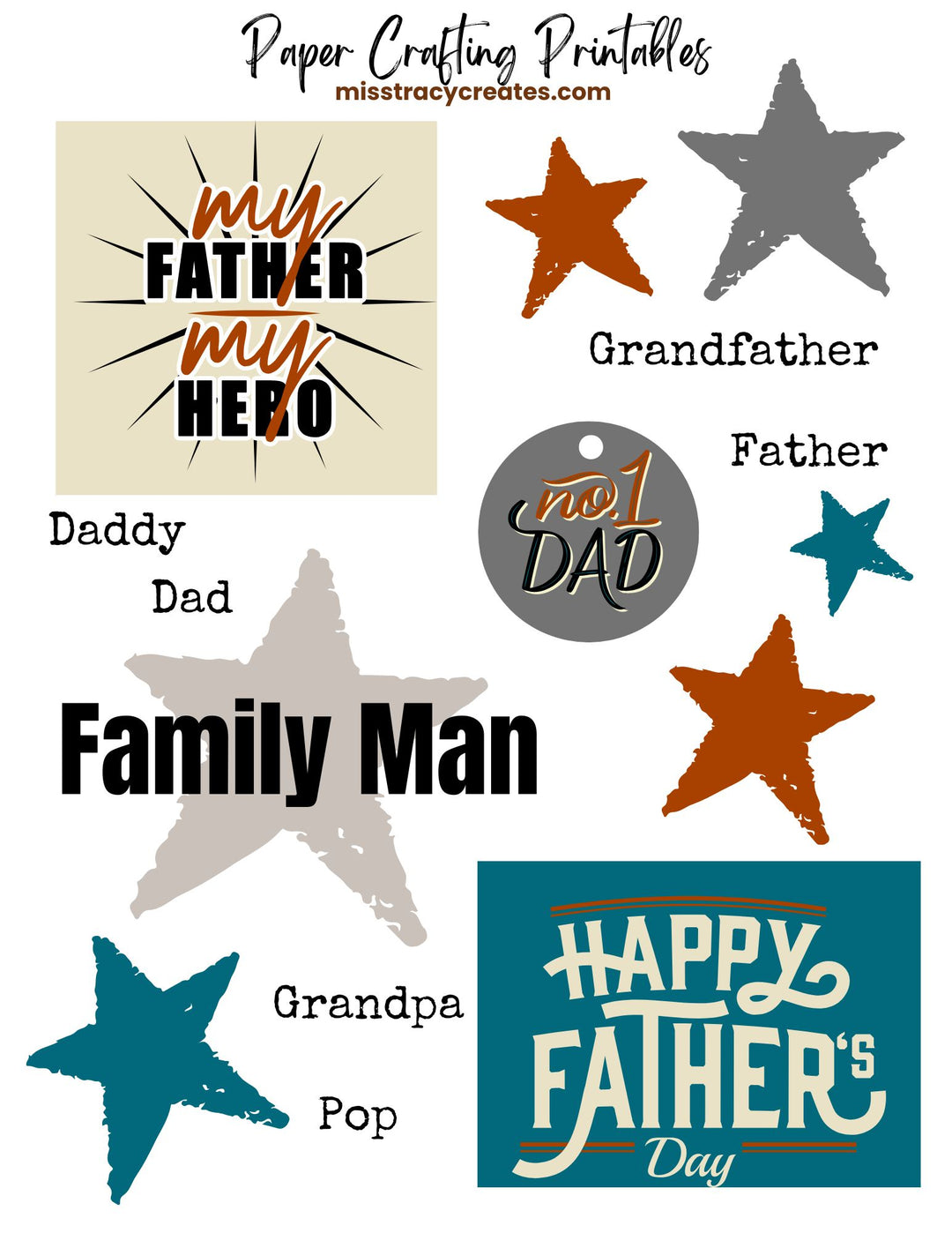 Father's Day1 - Paper Crafting Printable
