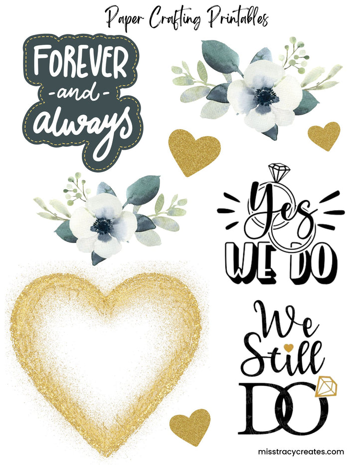 Forever and Always - Paper Crafting Printable