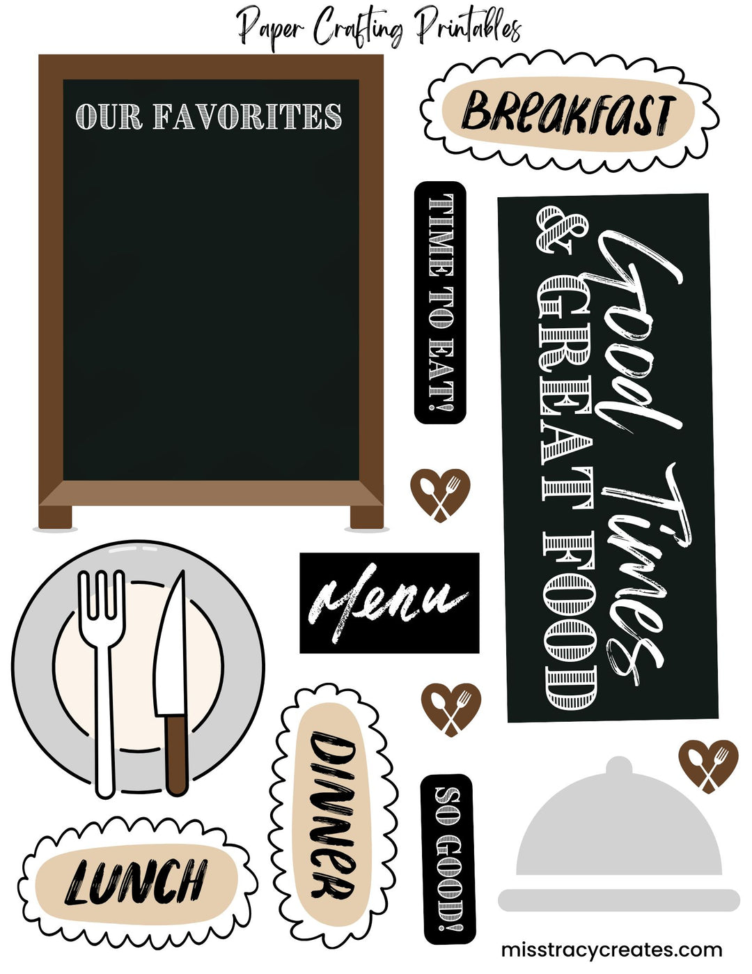 Good Times Great Food1 - Paper Crafting Printable