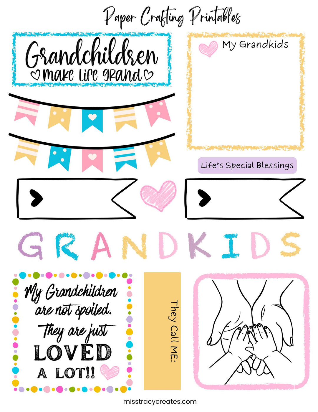 Grandchildren - Paper Crafting Printable