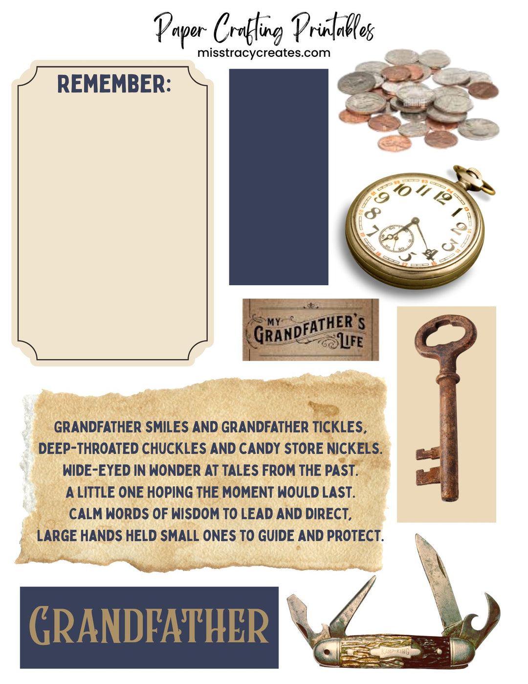 Grandfather - Paper Crafting Printable