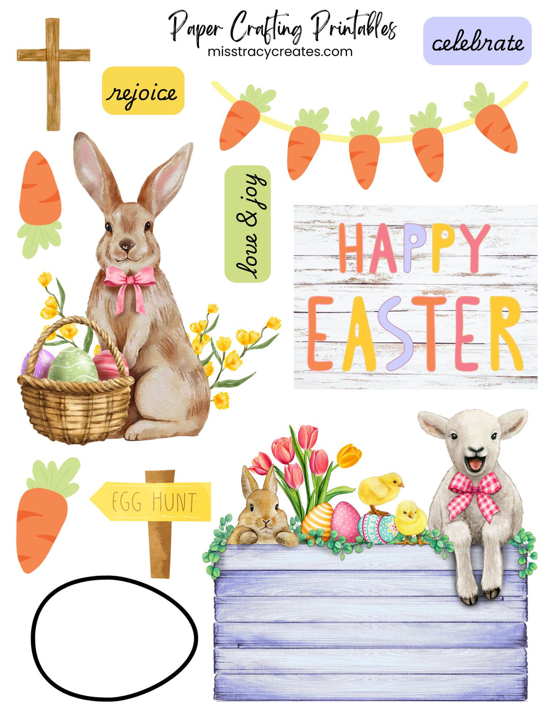 Happy Easter1 - Paper Crafting Printable