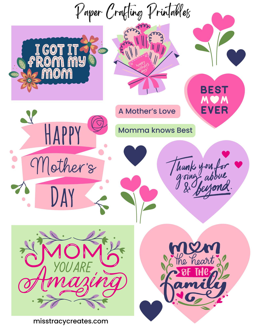 Happy Mother's Day1 - Paper Crafting Printable