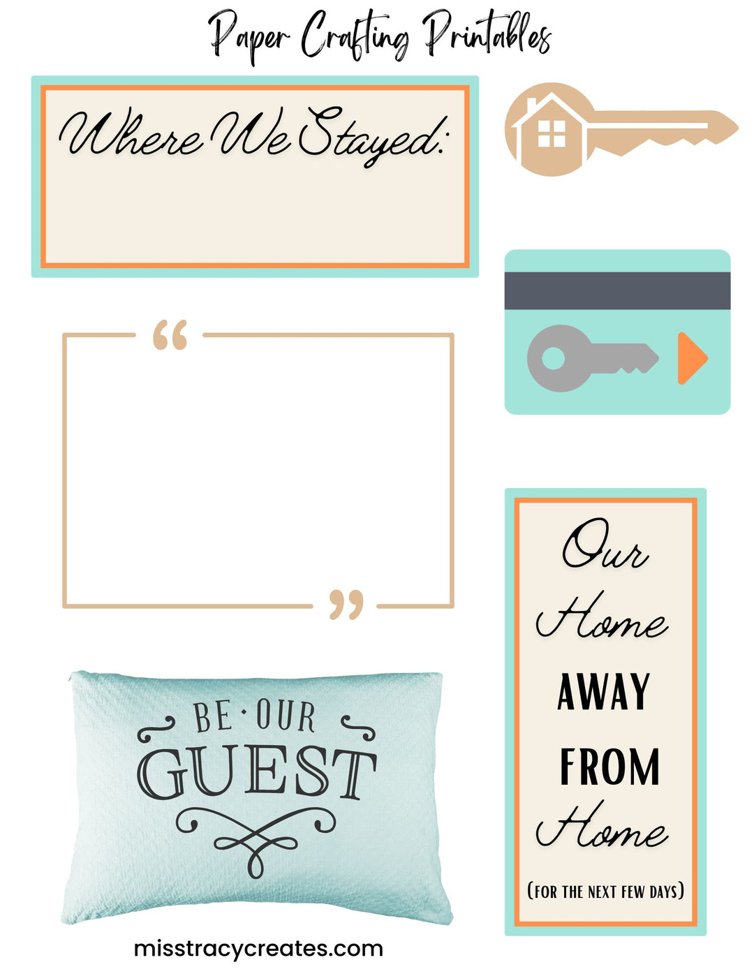 Home Away From Home2 - Paper Crafting Printable