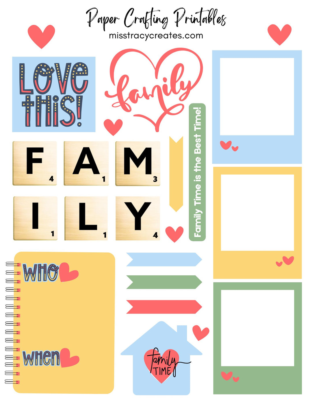 Love this Family - Paper Crafting Printable