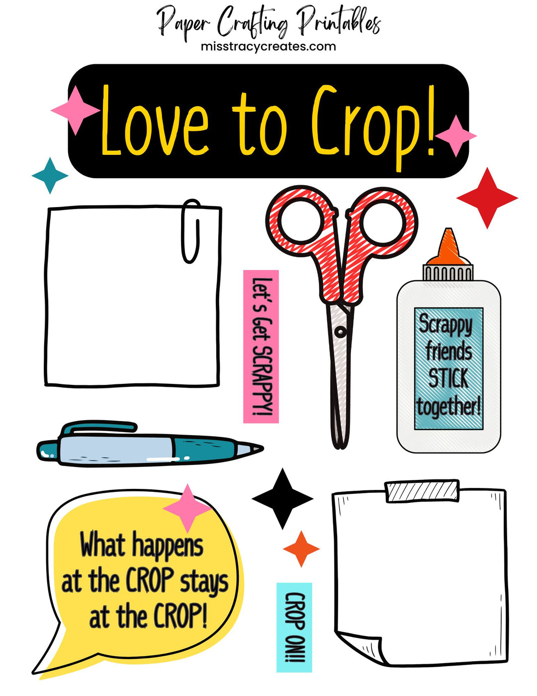Love to Crop - Paper Crafting Printable