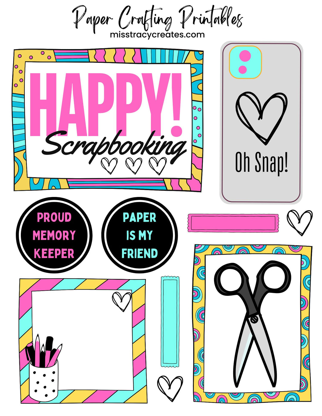 National Scrapbook Day1 - Paper Crafting Printable