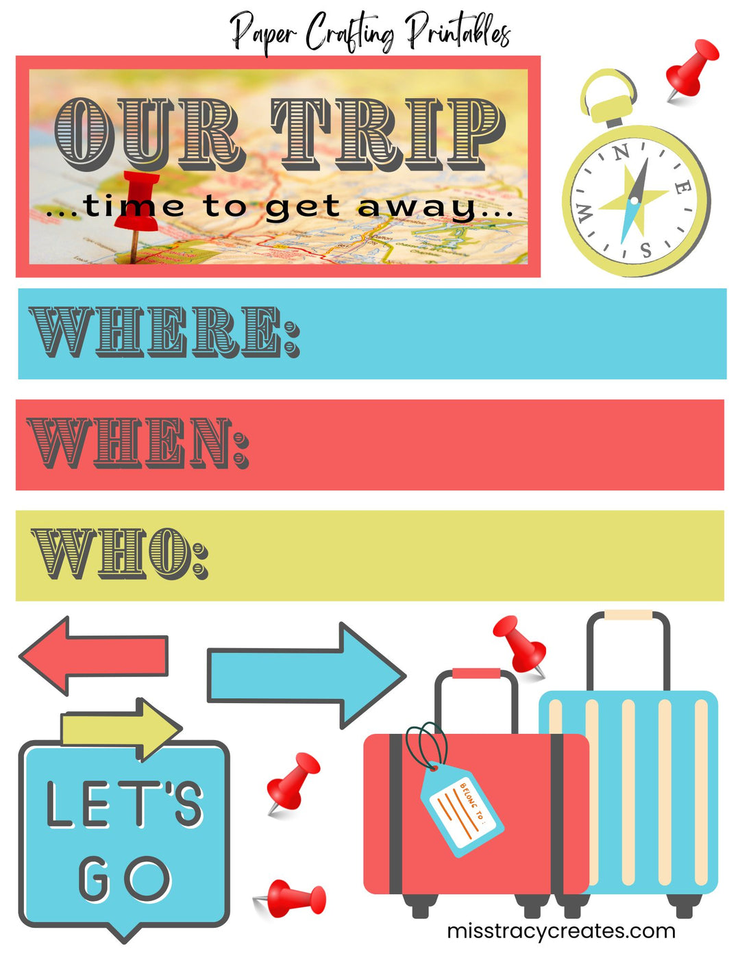 Our Trip2 - Paper Crafting Printable