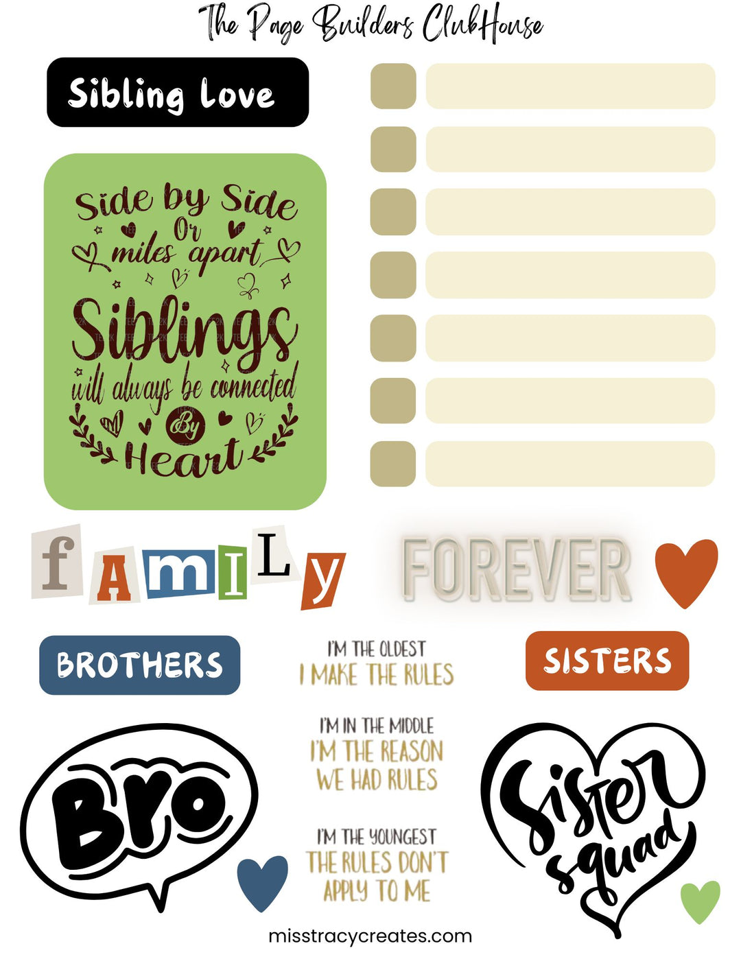 Siblings1 - Paper Crafting Printable